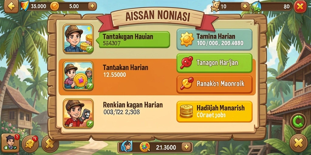 Tampilan menu kustomisasi karakter yang menarik.