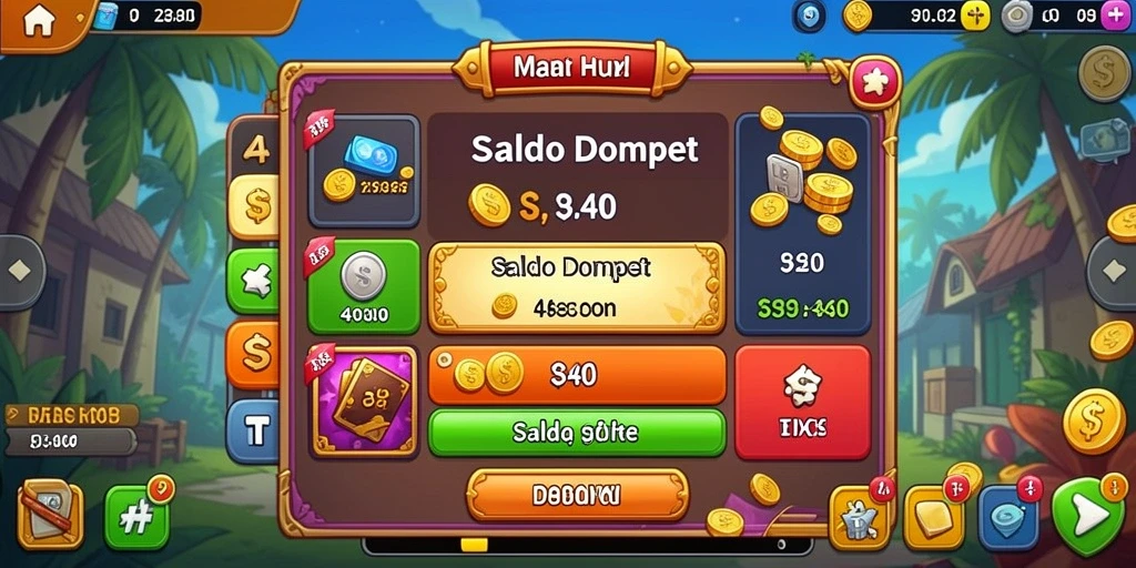 Screenshot memperlihatkan tema slot terbaru dalam aplikasi.